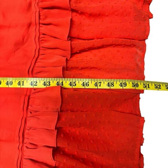 Alexis Target Dress Angel Sleeve Tiered Ruffle Orange Chiffon Plus Size 2X Boho - Picture 13 of 16